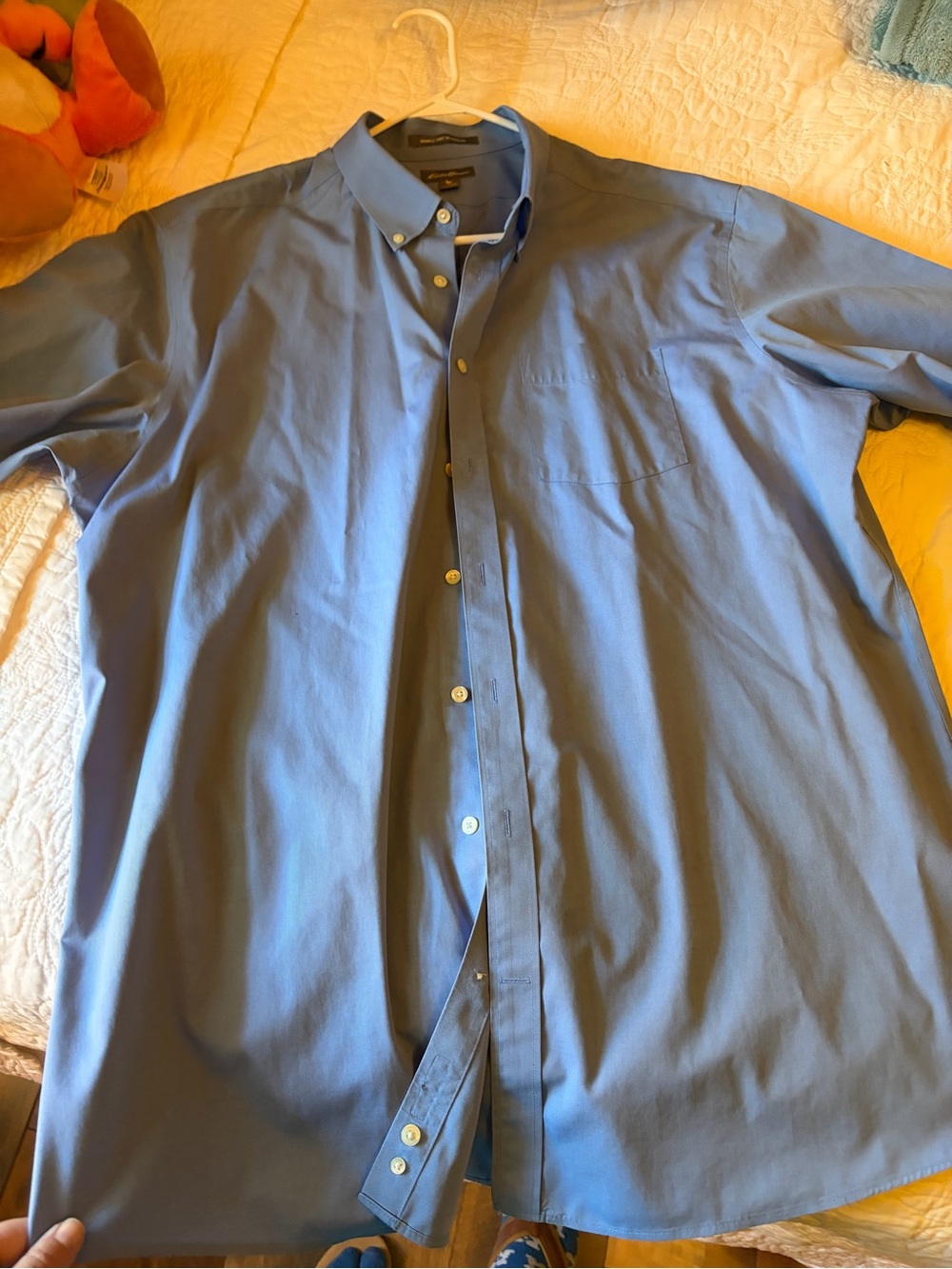 Eddie Bauer Men's Light Blue Button-Down Dress Shirt